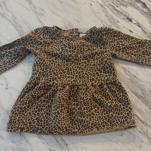 Leopard Print Long Sleeve Dress
